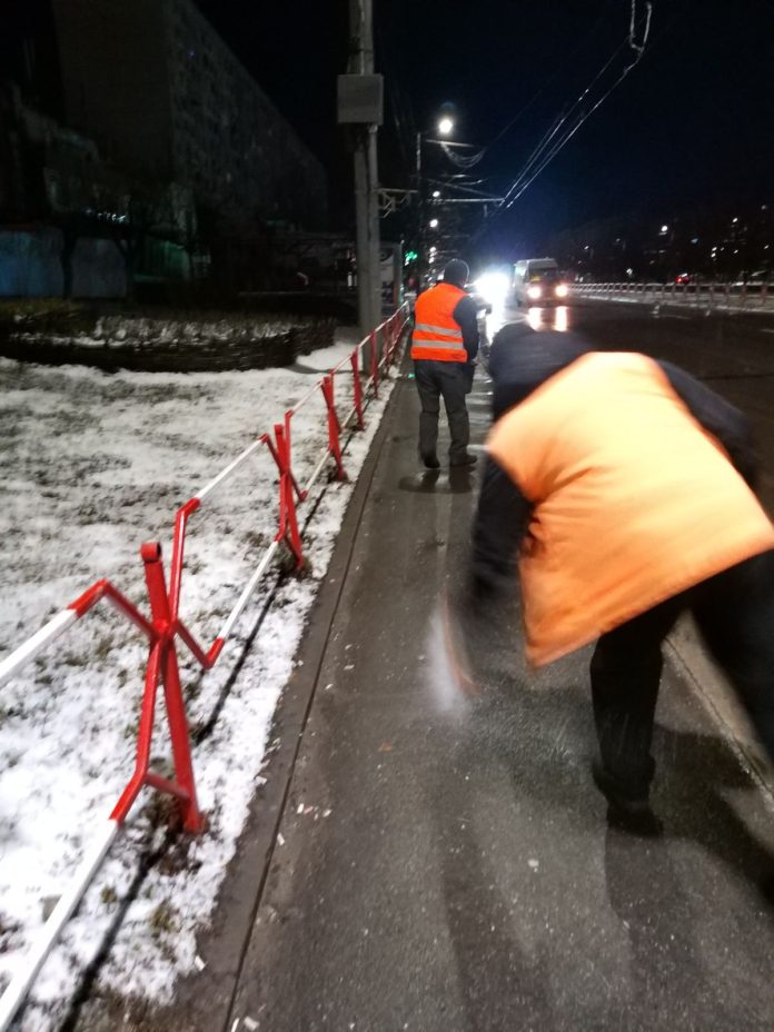 Deszăpezirea și salubrizarea sectorului Ciocana de către serviciile municipale din data de 07.02.2020