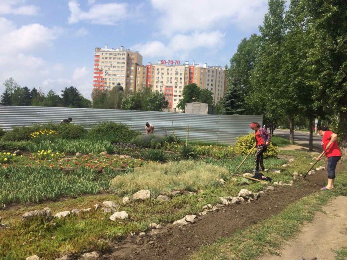 Salubrizarea sectorului Ciocana de către serviciile municipale din data de 18.06.2020