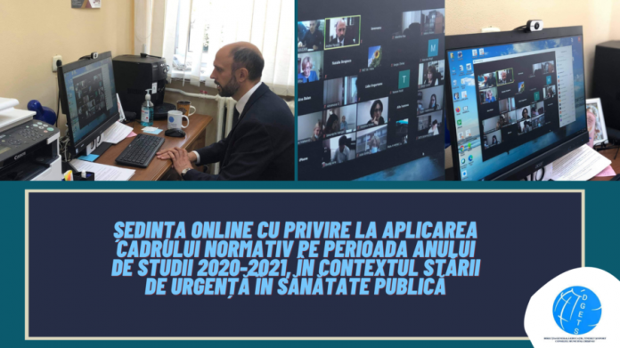 Ședința online cu privire la aplicarea cadrului normativ pe perioada anului de studii 2020-2021, în contextul stării de urgență în sănătate publică