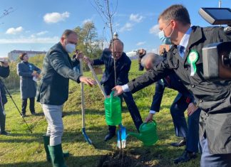Acțiune de plantare a arborilor, în parteneriat cu Ambasada Turciei la Chișinău, în preajma lacului din strada Albișoara