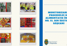 Monitorizarea procesului de alimentație în IET nr.51 din sectorul Râșcani