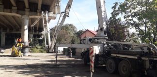 Mersul lucrărilor de reabilitare a podului rutier de pe str. Mihai Viteazul. Când se vor finaliza