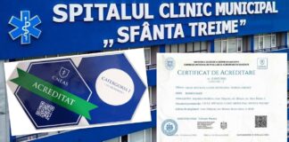 Spitalul Clinic Municipal „Sfânta Treime” a fost acreditat la categoria de excelență