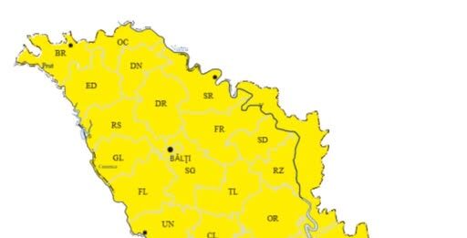 Atenție, chișinăuieni: Cod Galben de instabilitate atmosferică