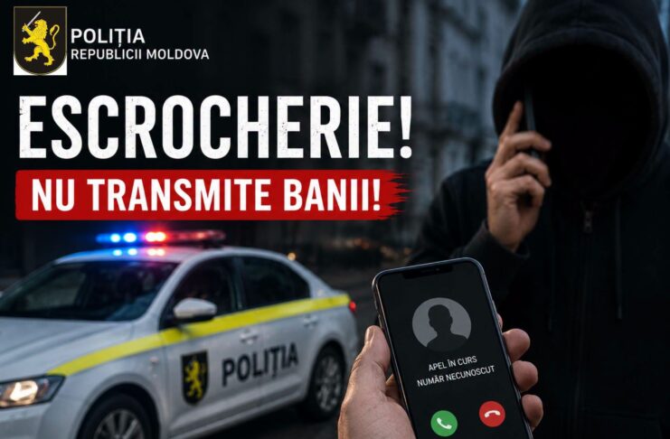 Un bărbat de 65 de ani din Chișinău a pierdut 283 000 de lei într-o escrocherie telefonică, raportată abia acum